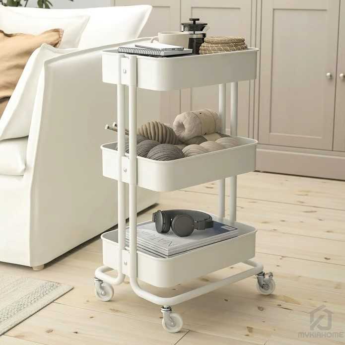 ترولی ایکیا مدل RASKOG رنگ سفید مایکیاهوم شاخص