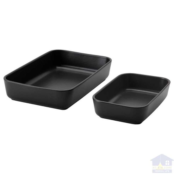 ظرف پخت و پز سرامیکی مدل LYCKAD ایکیا ست 2 عددی مایکیاهوم 1