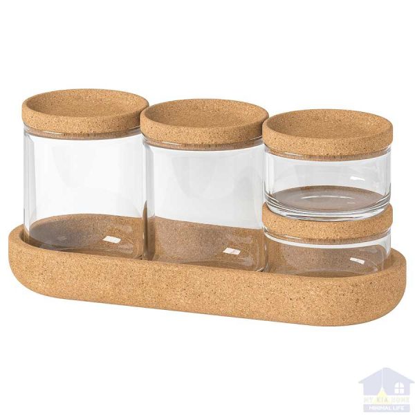 باکس نظم دهنده ایکیا مدل SAXBORGA ست 5 تکه درب‌دار مایکیاهوم 1