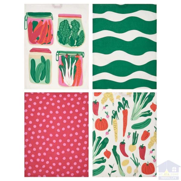 دستمال آشپزخانه ایکیا مدل TABBERAS ست 4 عددی مایکیاهوم 1