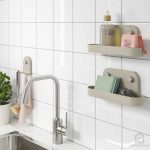 شلف دیواری چسبی ایکیا مدل OBONAS رنگ بژ مایکیاهوم 13