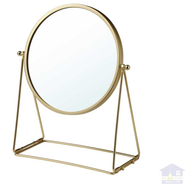 آینه رومیزی ایکیا مدل LASSBYN رنگ طلایی مایکیاهوم 1