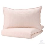 کاور لحاف و روبالشی دو نفره ایکیا مدل BERGPALM رنگ صورتی مایکیاهوم 1