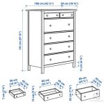 دراور چوبی 6 کشویی ایکیا مدل HEMNES مایکیاهوم 1