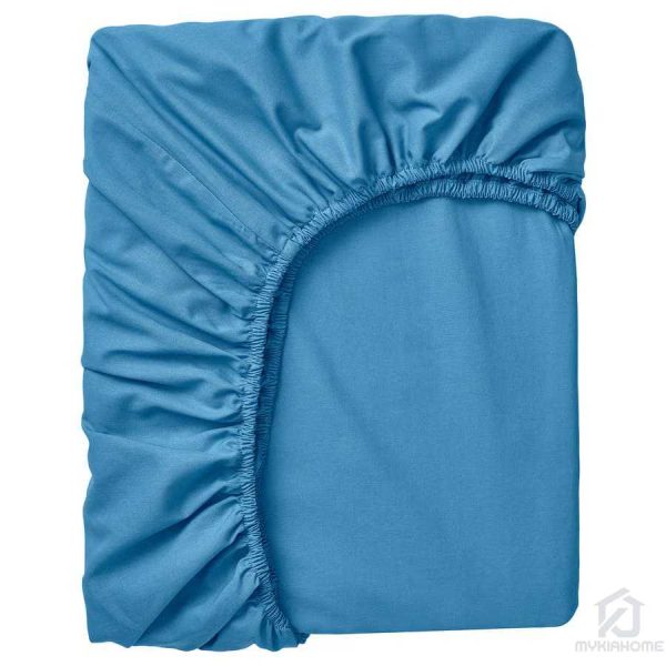 ملحفه کشدار ایکیا مدل DVALA رنگ آبی مایکیاهوم 1