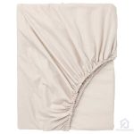 ملحفه کشدار ایکیا مدل DVALA رنگ بژ مایکیاهوم 1