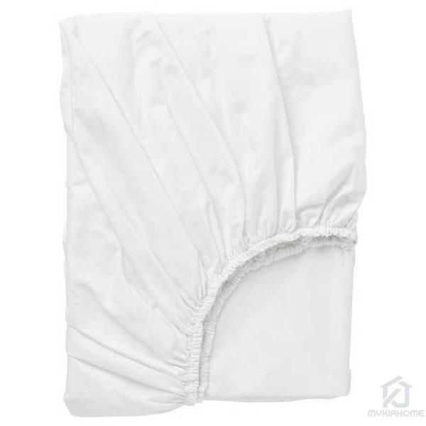 ملحفه کشدار ایکیا مدل DVALA رنگ سفید مایکیاهوم 1