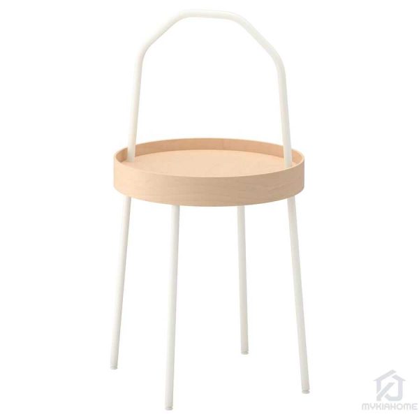 میز عسلی ایکیا مدل BURVIK رنگ سفید مایکیاهوم 1