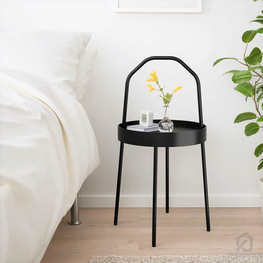 میز عسلی ایکیا مدل BURVIK رنگ مشکی مایکیاهوم شاخص