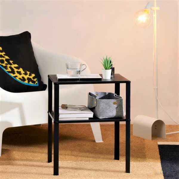 میز عسلی ایکیا مدل KNARREVIK رنگ مشکی مایکیاهوم شاخص