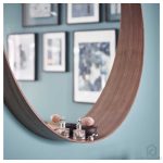 آینه ایکیا مدل STOCKHOLM دور چوب گردو - Image 3