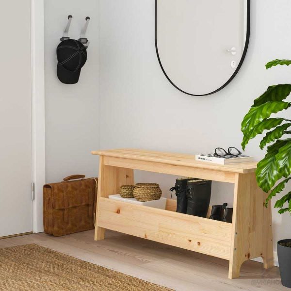 نیمکت چوبی باکس دار ایکیا مدل PERJOHAN مایکیاهوم شاخص