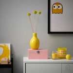گلدان سفالی ایکیا مدل BLODBJORK رنگ زرد مایکیاهوم 13