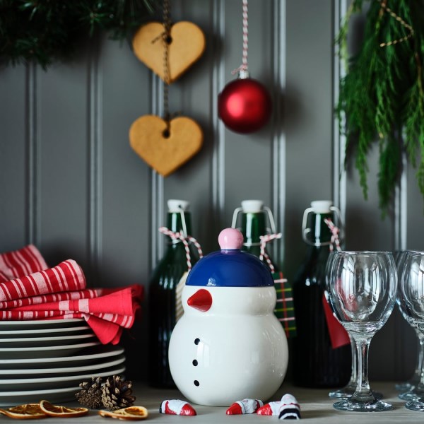 بانکه دربدار سرامیکی ایکیا مدل VINTERFINT آدم برفی مایکیاهوم شاخص