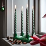 شمع قلمی 2 عددی ایکیا مدل VINTERFINT رنگ سبز مایکیاهوم شاخص