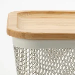 سبد فلزی مربعی ایکیا مدل IKEA 365+ درب دار رنگ سفید مایکیاهوم 13