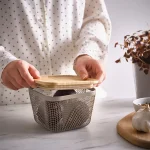 سبد فلزی مربعی ایکیا مدل IKEA 365+ رنگ بژ مایکیاهوم شاخص
