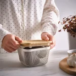 سبد فلزی مربعی ایکیا مدل IKEA 365+ رنگ سفید مایکیاهوم 11