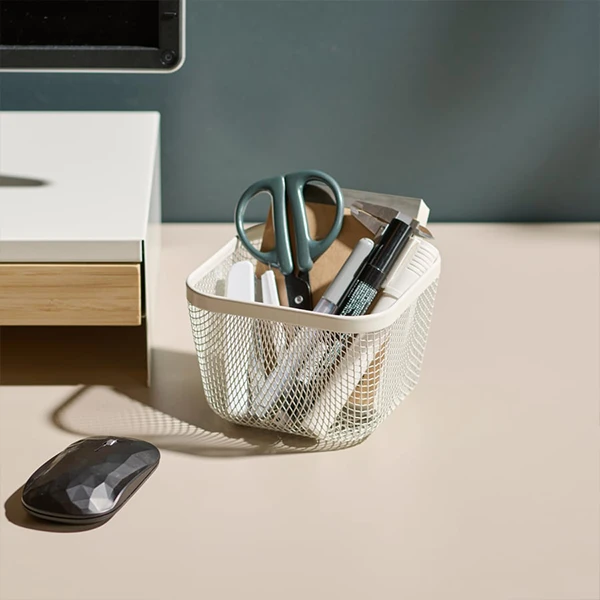 سبد فلزی مربعی ایکیا مدل IKEA 365+ رنگ سفید مایکیاهوم شاخص