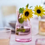 گلدان شیشه ای ایکیا مدل TIDVATTEN رنگ صورتی مایکیاهوم شاخص